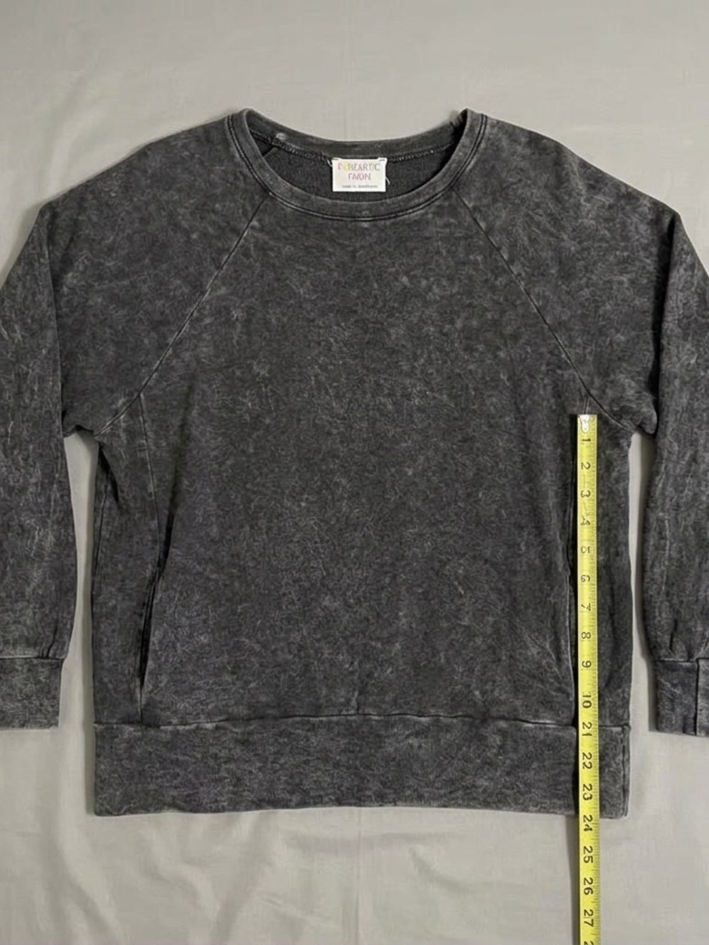 Fantastic Fawn Charcoal Mineral Wash Crewneck Sweatshirt